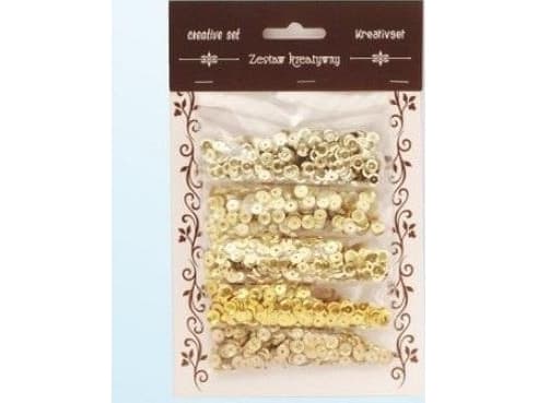Kultaisten paljettien sarja 6mm 30g