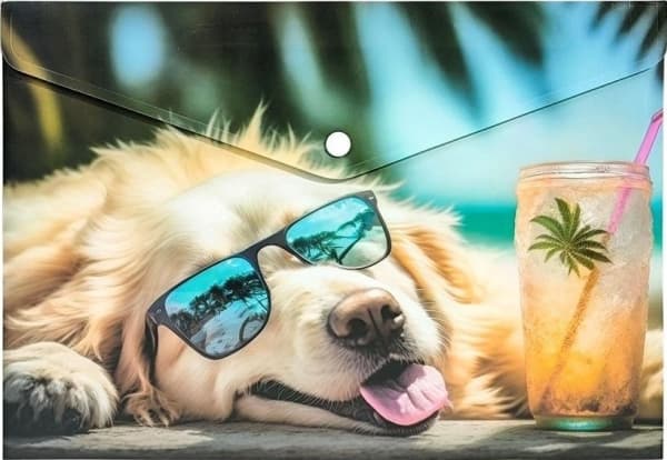 Koperta A4 PP napę av nadrukiem Chillout Dog
