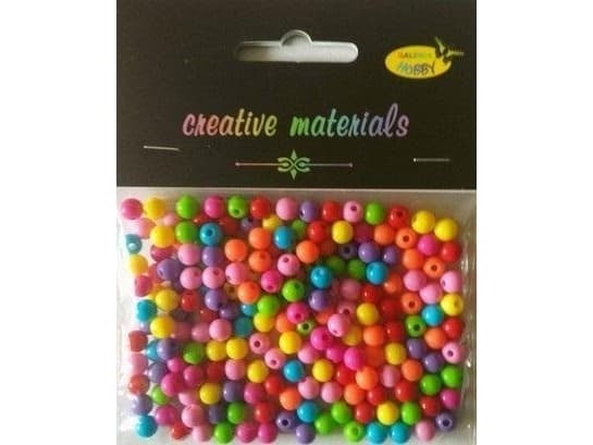 Runda färgade pärlor 6mm ca 22g