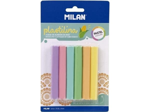 Muovipastelli 6 väriä x 11g MILAN
