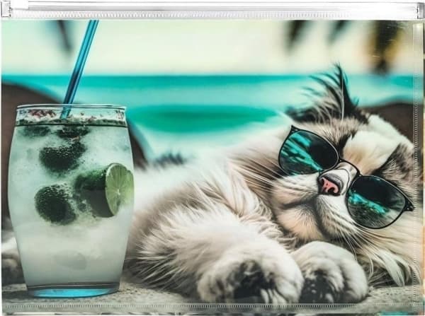 Chillout Cat A4 PP glidelåskonvolutt