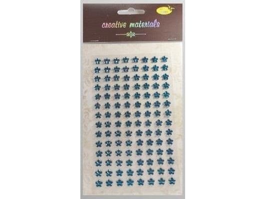 Stiker kiteet Turkoosi kukkia 8mm 112kpl 112kpl