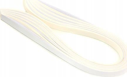 CreativeHobby Quilling strips 3 mm - 100 stk - hvit og perle