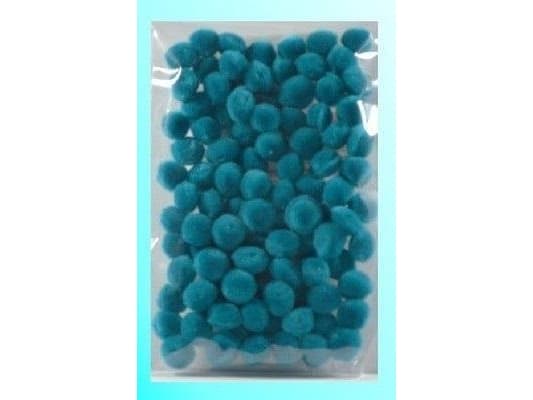 Turkise pomponger 10mm 100stk