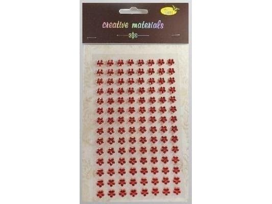 Stiker kiteet Kukat punainen 8mm 112kpl 112kpl