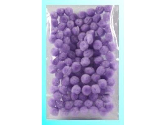 Ljuslila pomponger 10mm 100st