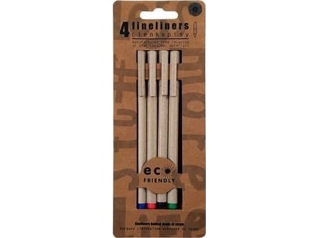 Eco-friendly straw body thin pens 4 colors