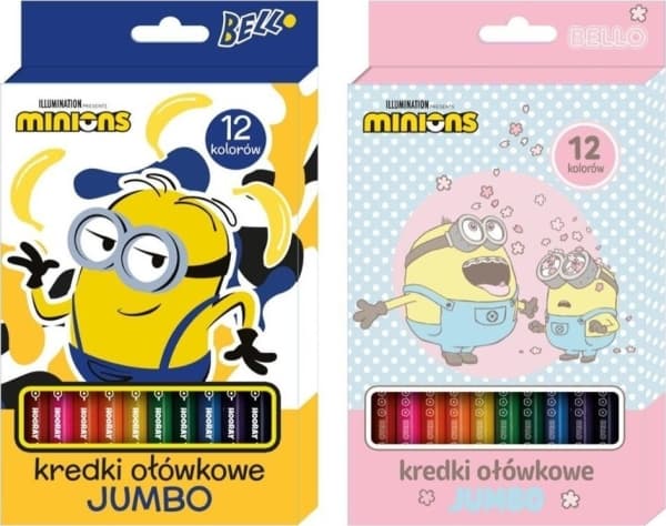 Jumbopennkritor 12 färger Minions EDUKAMP