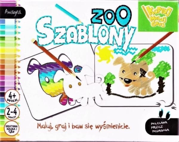 Maalaa ja leiki - eläintarhan sabloonat