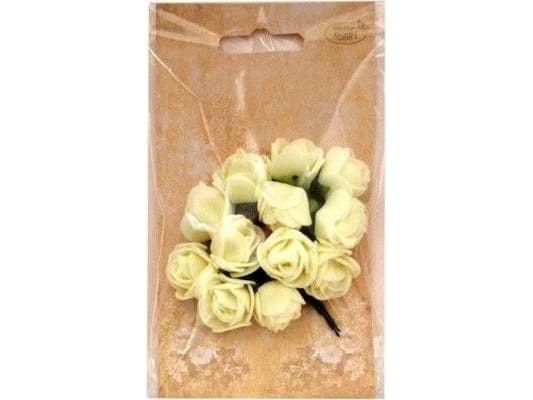 Creme skum blommor 2cm 12st EDUKAMP