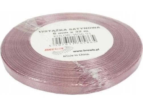 Satengbånd mørk rosa 6mm x 32m