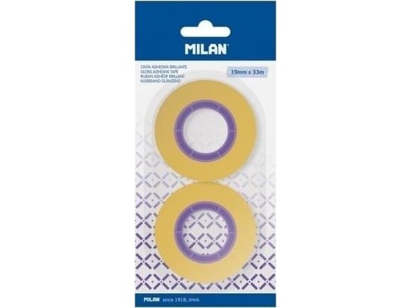 Transparent tejp 19mm x 33m 2 st MILAN