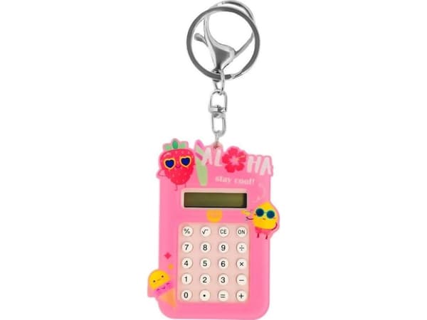 Acrylic calculator key ring strawberry