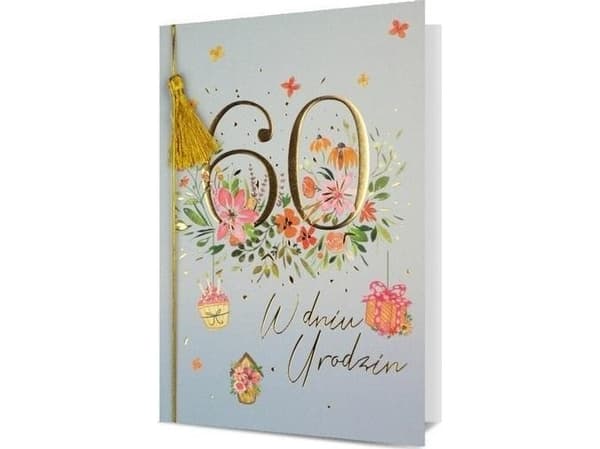 B6 Födelsedagskort 60
