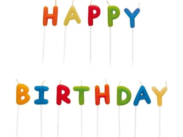 Happy birthday-ljus flerfärgade 13 st.