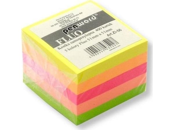 Selvklebende kube fluo 5x5cm