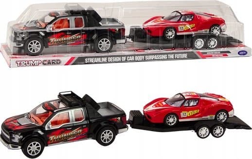 LeanToys Auto Pickup med släp Sportterrängbil