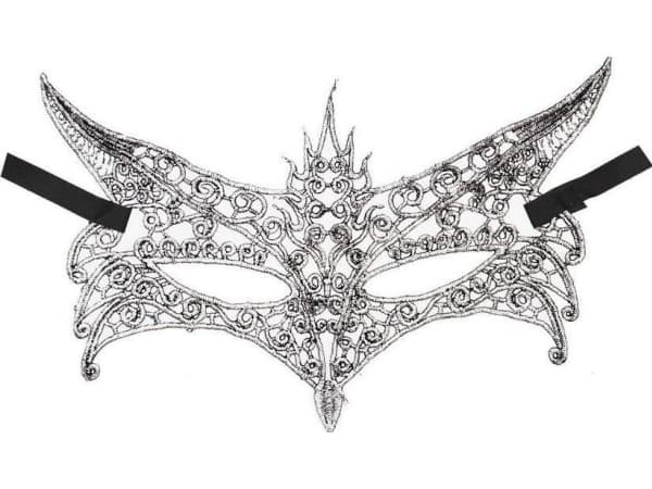 Subtil spets glamour mask silver MIX
