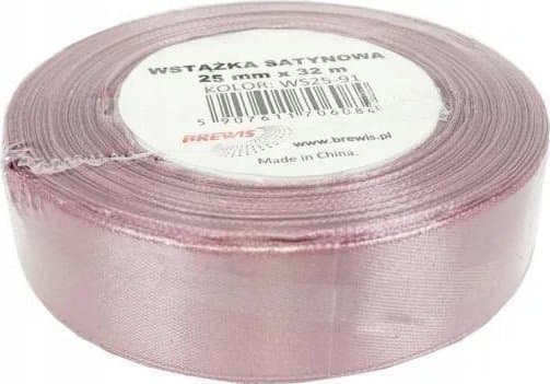 Satengbånd mørk rosa 25mm x 32m
