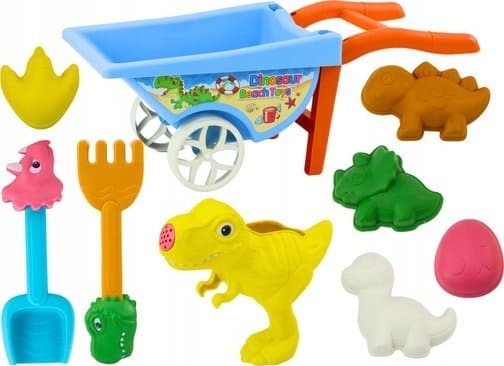 LeanToys Sandleksaker Leksaksbricka Sex formar Vattenkanna Dinosaurier