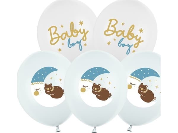 PartyDeco SB14P-338-000-6, Lekeballong, Flerfarget, Bilde, Bursdag, Universell, Rund