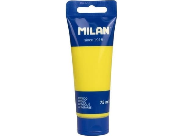 Akrylmaling i tube 75ml tropisk gul MILAN