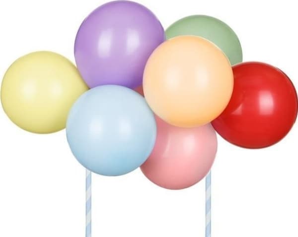 Ballongkake topper regnbueblanding 29cm