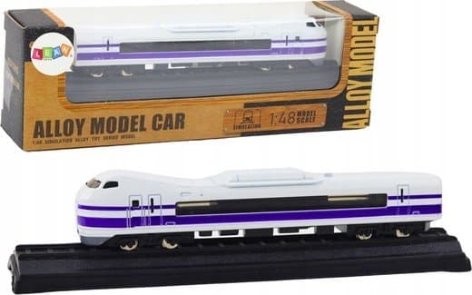LeanToys Collector Model Train Wagon 1:48 Metalli valkoinen ja violetti