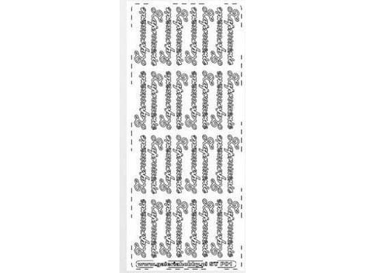 Stiker genombruten 32st inbjudan silver
