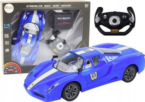 RC urheiluauto 1:16 sininen