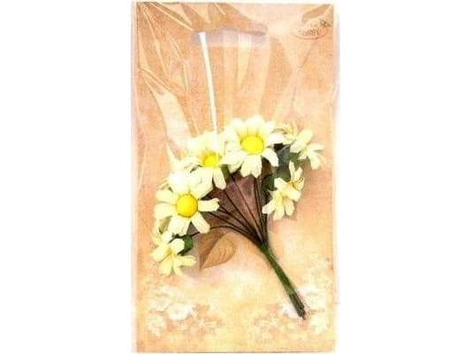 Creme tygmargueriter 2cm 12st