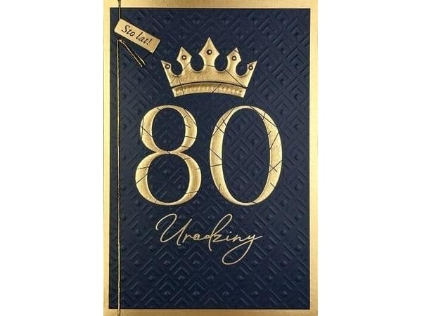 B6 Syntymäpäiväkortti 80