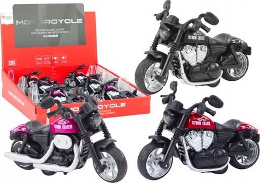 LeanToys Harley Sports Motorcykel med friktionsdrift 3 färger