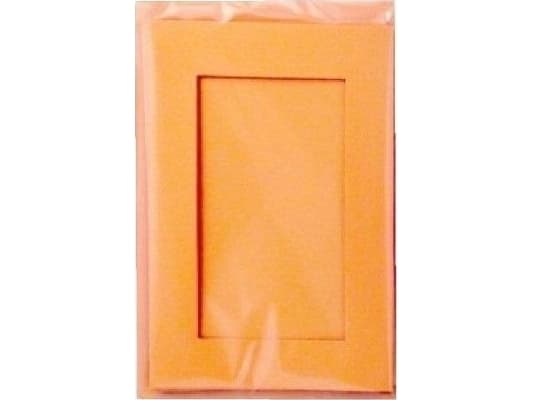 Passepartout-kort rektangel oransje 10,5x15cm