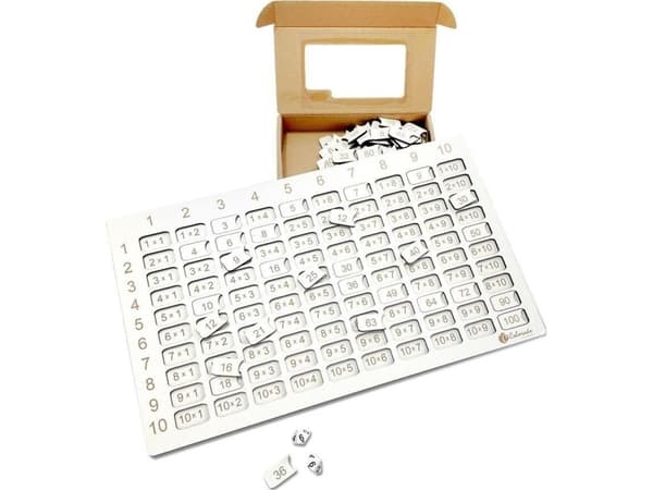 Wooden multiplication table