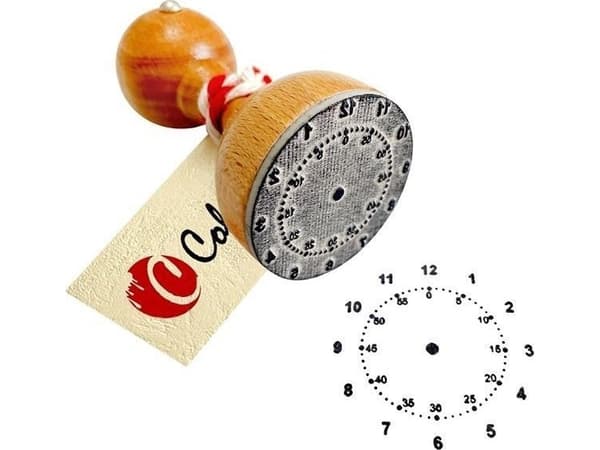 Tidslæringsstempel - timer og minutter EDUKAMP