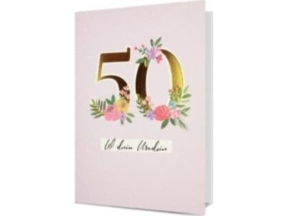 B6 Födelsedagskort 50