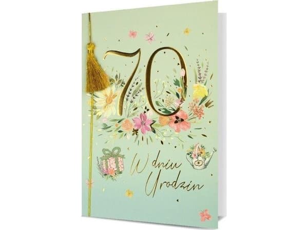 B6 Födelsedagskort 70
