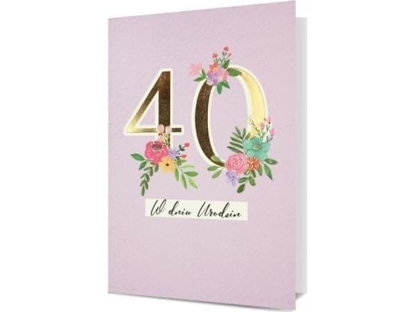 B6 Födelsedagskort 40