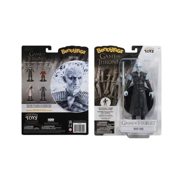 Flexibel statyett - NOBLE COLLECTION - Game Of Thrones - Bendyfigs The Night King 19 cm - Vit