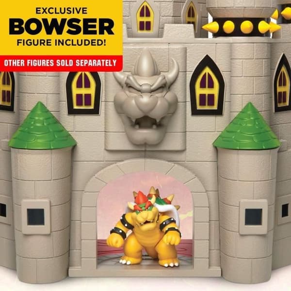 Bowser's Castle Playset - JAKKS PACIFIC - Super Mario - Bowser figurin - Ljudeffekter - Funktionella mekanismer