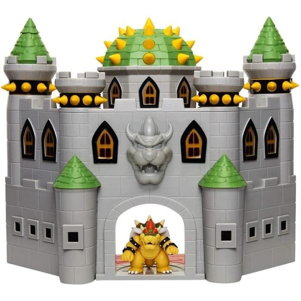 Bowser's Castle Playset - JAKKS PACIFIC - Super Mario - Bowser figurin - Ljudeffekter - Funktionella mekanismer