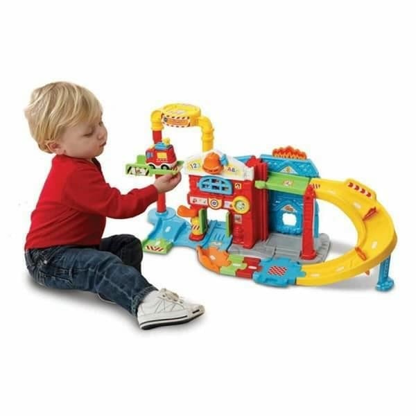 Legetøjssæt med køretøjer Vtech Maxi Fire Station med lyd (FR)