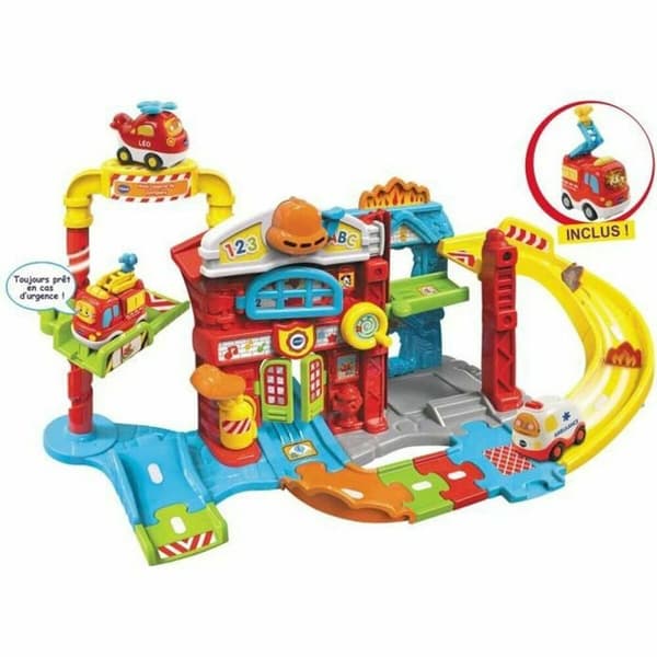 Legetøjssæt med køretøjer Vtech Maxi Fire Station med lyd (FR)