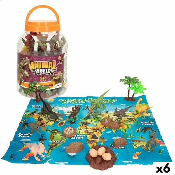 Playset Colorbaby 19 Dele 6 enheder 17 x 9 x 6 cm Dinosaurer