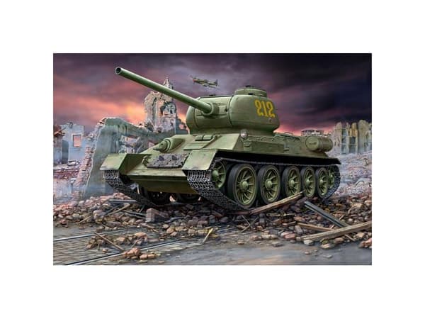 Revell 03302 Modellbyggsats T-34/85 i skala 1:72, Nivå 4, 144 År