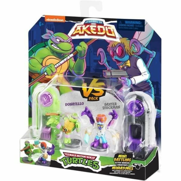 Kampfigurer Teenage Mutant Ninja Turtles Legends of Akedo: Donatello vs Baxter Stockman