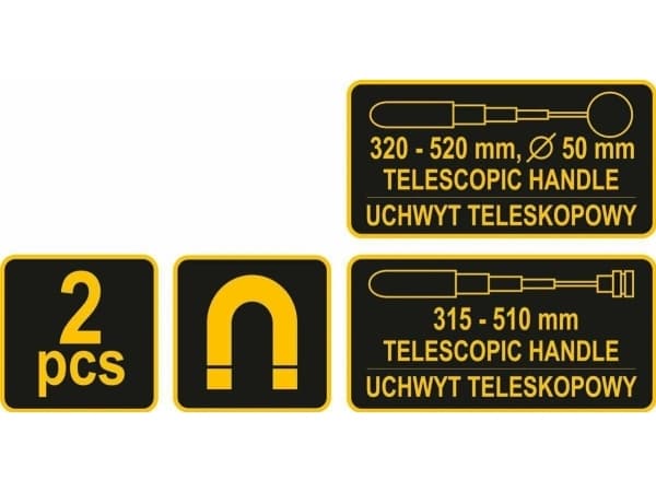 VOREL VOREL TARKASTUSPEILI MAGNEETTISELLA 2-OSAISELLA PEILILLÄ