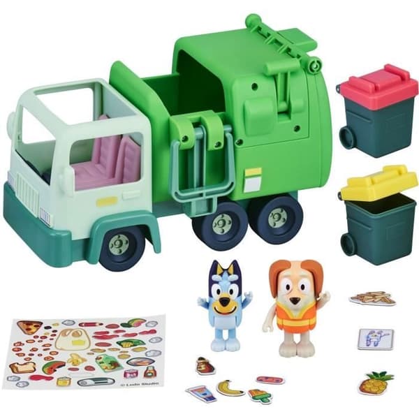 Bluey Blueys sopbil - Figurer ingår - Leksak - Älgleksaker - För barn från 3 år och uppåt
