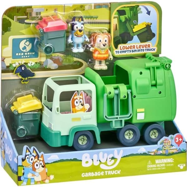 Bluey Blueys sopbil - Figurer ingår - Leksak - Älgleksaker - För barn från 3 år och uppåt